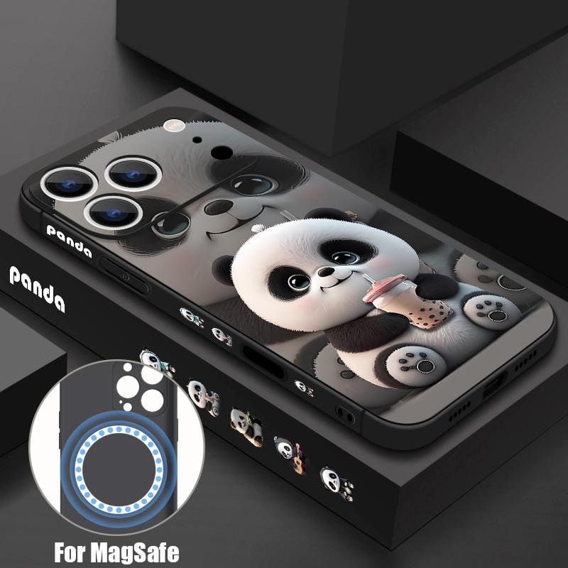 Чехол для iPhone 17 Pro Max Пчеловод Панда Магнитный Для Magsafe Силиконовый Чехол Для iPhone 16 Pro Max Funda iPhone 15 14 13 12 11 16E Air
