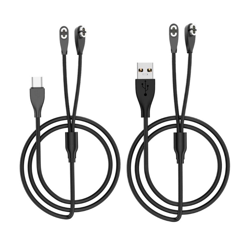 Магнитный USB/Type C 4-контактный кабель для зарядки для спортивных наушников S710 AS800 с костной проводимостью, легкий, портативный