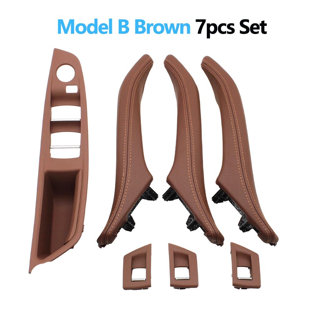 LHD 7 шт., подлокотник для внутренней двери, панель, ручка с кожаным внешним чехлом для BMW 5 серии F10 F11 F18 520 523 525 528 530