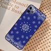 Blue Bandana Phone Case For iPhone 17 Air 15 14 13 12 11 16 Pro Max 13 12 mini 15 16 Plus 16e Cover Coque