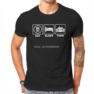World Of Tanks Классическая Игра Бронированный Танк ЕСТЬ СПАТЬ ТАНК Футболка Классический Графический Летний Хлопковый Т