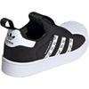 Adidas Originals SUPERSTAR 360 Abrasion Resistant Low top Skateboard Shoes Black White Children Aged 3 7 Years Old Sneakers IH3049