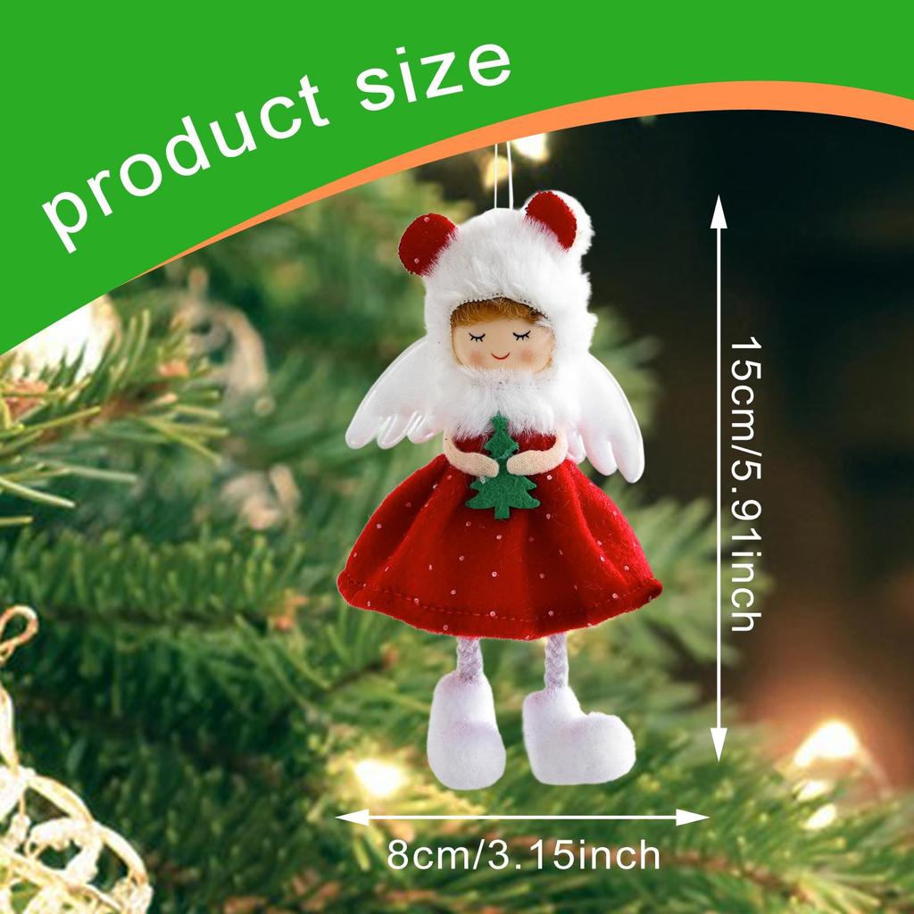 Angel Doll Pendant Gift Toy for Kids Decorative Hanging Ornament Christmas Decoration for Holiday Door Wedding Celebration Decor