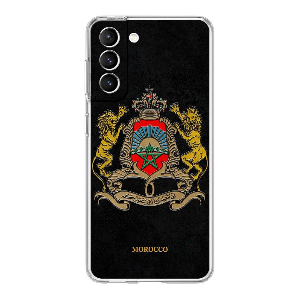 Чехол для телефона с флагом Марокко и футбольным мячом для Samsung Galaxy S22 5G S20 Ultra S21 FE 5G S10E S9 S8 S10 Plus Note 20 10, прозрачный силиконовый чехол