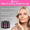 Collagen complex capsules containing hydrolyzed fish collagen peptides, 3300 mg, dietary supplement, suitable for adults.