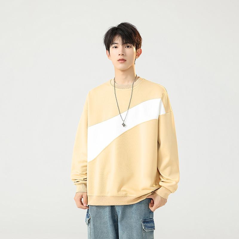 Men S Casual Loose Long Sleeve Pullover Autumn Sweatshirt
