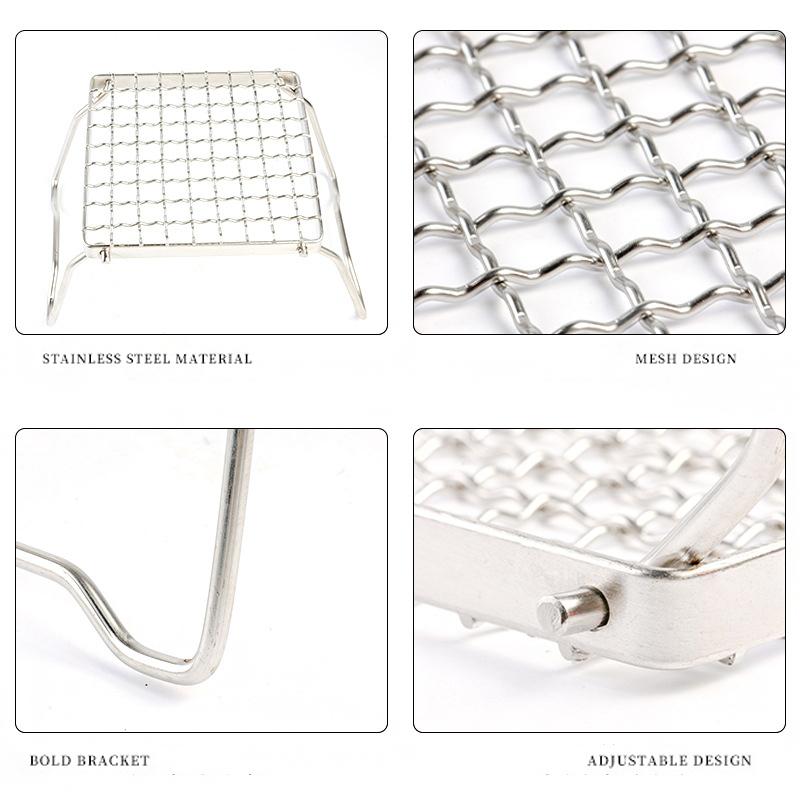 Мини-складной гриль, сетчатая походная плита, печь для барбекю, подставка для гриля, инструмент для приготовления пищи на открытом воздухе, барбекю, пикника