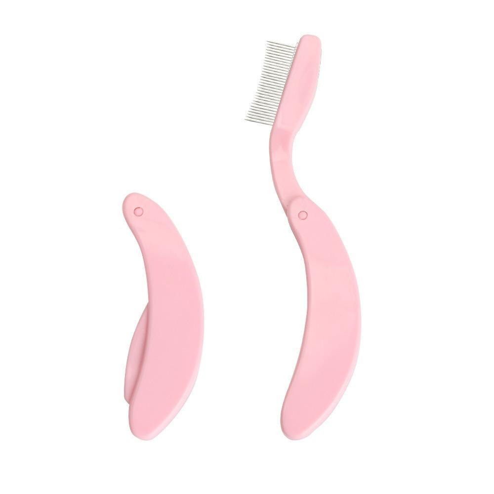 Stainless Steel Teeth Eyelash Separator Comb Foldable Mascara Comb Hot Eyelash Brush Makeup Tools