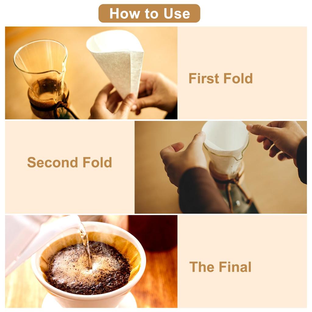 Uxcell 400pcs 2.3" Round Coffee Filter Disposable Paper Percolator Coffee Filter Natural Unbleached Wood Fiber Pour Over Coffee Filter Drip Coffee