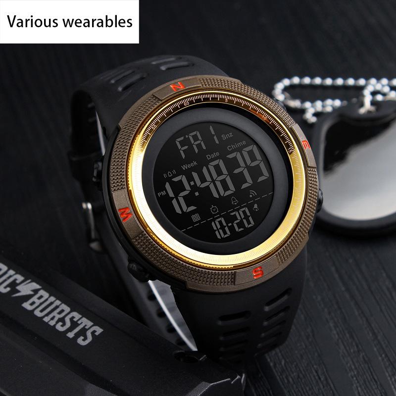 Outdoor Fashionable Luminous Sports Electronic Watch Multifunctional Personalized Luminous Men's Student Watch Waterproof Watch