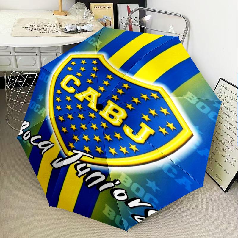 1PC Boca Football Club Printed Umbrella Folding umbrella, automatic umbrella 8-Frame for Travel, camping Fan gifts Christmas Gifts