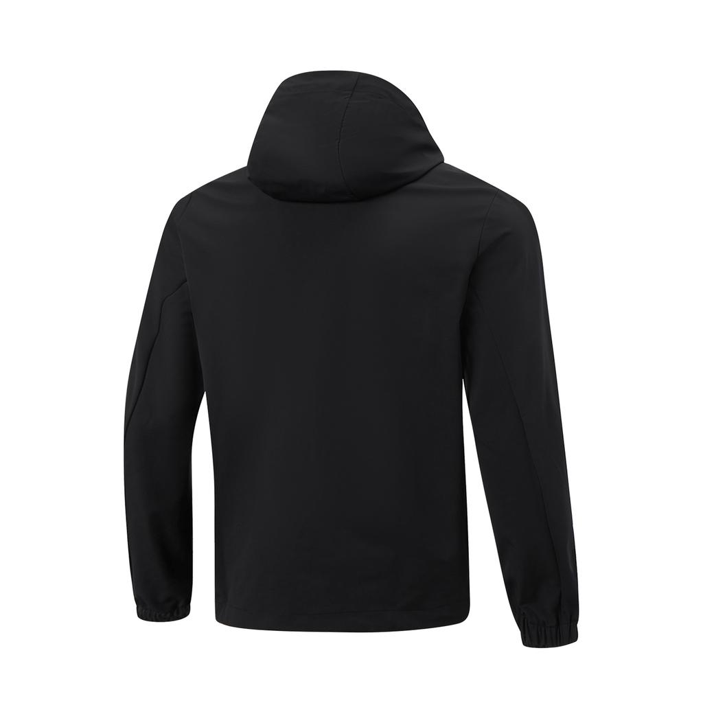 Li-Ning Однотонная ветровка с капюшоном на молнии, мужская верхняя одежда AFDW123-1