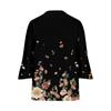 Women's Fashion Loose Casual Printed Three-quarter Sleeve Button Shirt Cardigan Top