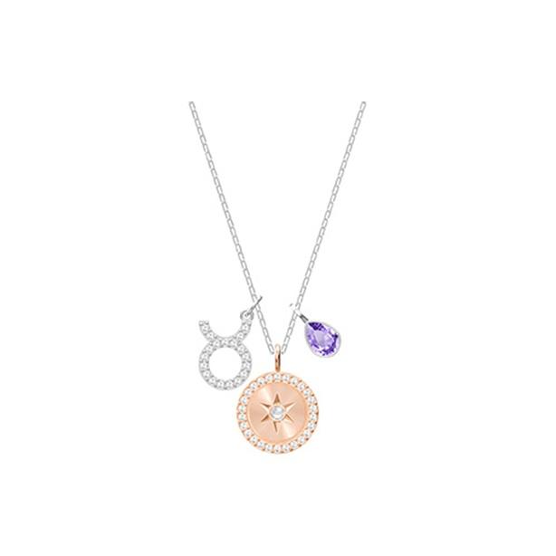Swarovski Zodiac Series Pendant Taurus Violet Necklace Women necklace 5349223