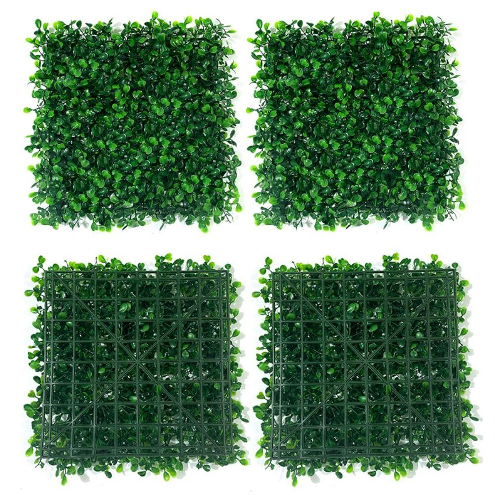 2Pcs DIY Artificial Plant Wall Panel Eternal Life Durable Simulation Flower Plant Sheet 25*25cm No Watering Fake Green Grass Mat