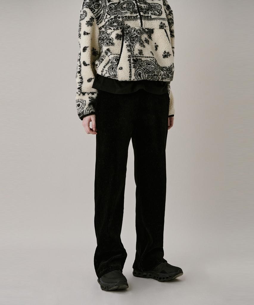 JUNEJUNE SPACE Two Tone Velour Pant_Black