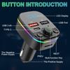 И с Play MP3 Модулятор Handsfree Ambient Bluetooth 5.0 Автомобильный FM-передатчик Многофункциональный беспроводной FM-радио Комплект Быстрое цветное зарядное устройство