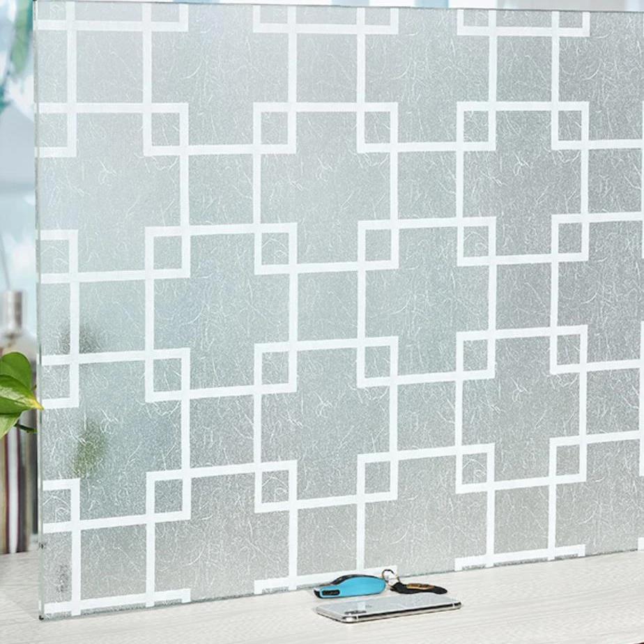 3D Self Adhesive Stained Glass Window Film Privacy Glass Vinyl Decorative Sunscreen Film Sun Protection Mirror Window Stickers