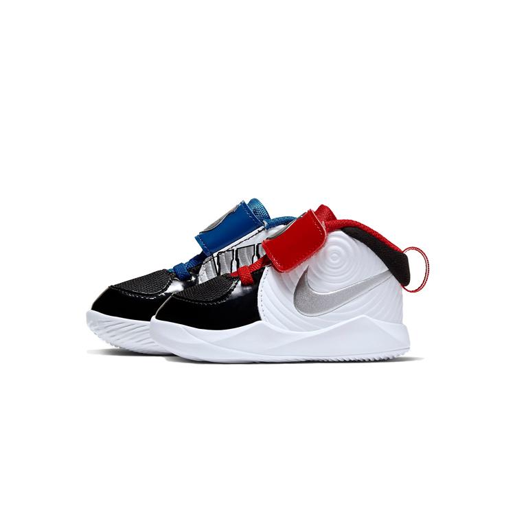 Nike Баскетбольные кроссовки Team Hustle D 9 Auto Mid top Черно-белые для младенцев и малышей CK0617-001
