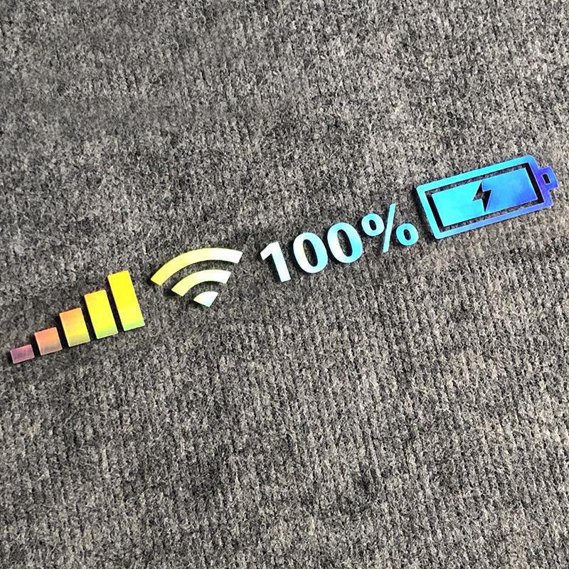 Наклейки с логотипом на заднее и лобовое стекло автомобиля 5G WIFI Signal - персонализированное светоотражающее украшение