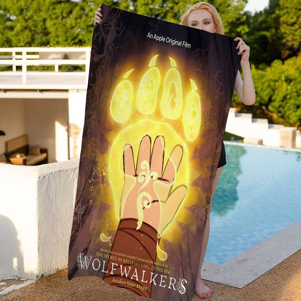 Lreland W-Wolfwalkers Большие Микрофибровые Пляжные Полотенца Быстросохнущее Полотенце Песок Пляжные Полотенца Полотенце для Бассейна Для Путешествий Пляж Бассейн Йога