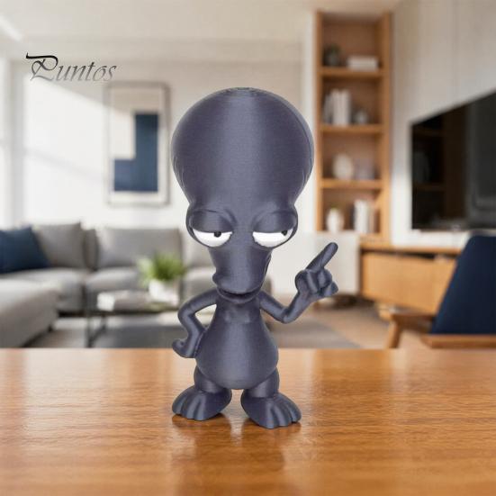 Декоративная фигурка инопланетянина, 3D-печатное украшение, забавная фигурка, коллекционная новинка с большой головой, украшение для дома на стол, полку, для влюбленных