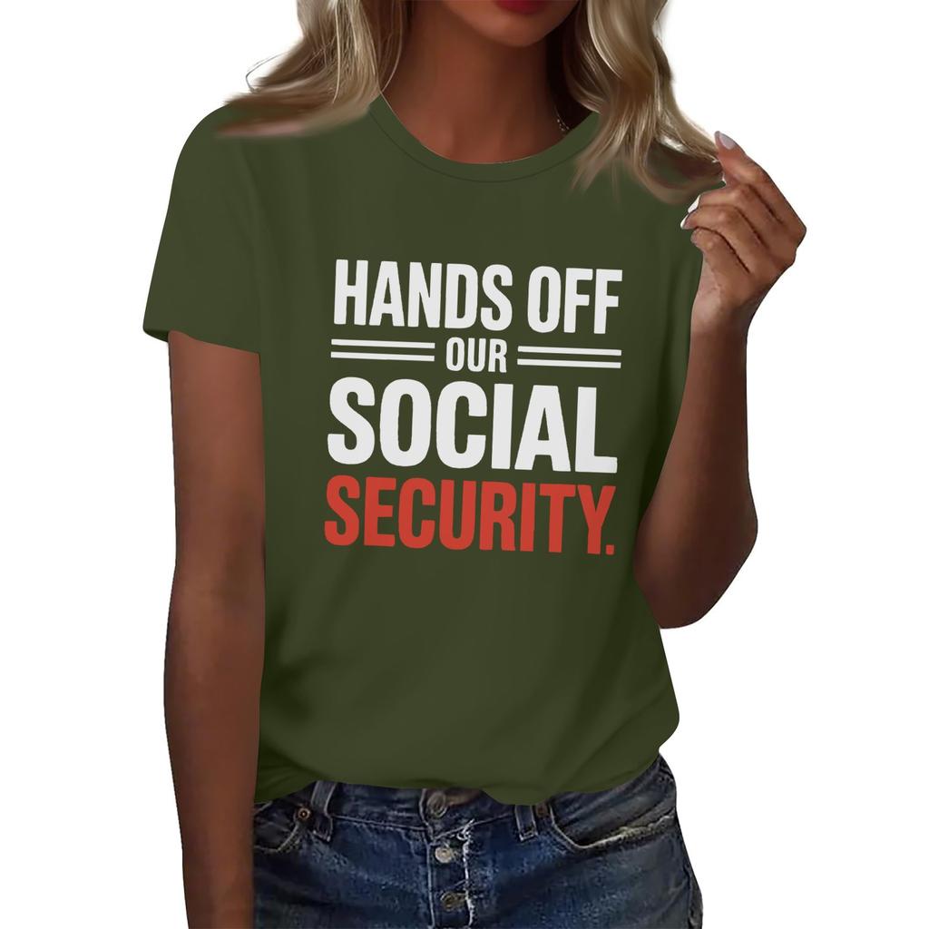 РУКИ ПРОЧЬ - Мужчины и женщины в одинаковом стиле Casual Fashion Street Slim с короткими рукавами Футболки Футболки вокруг текущих событий и политики