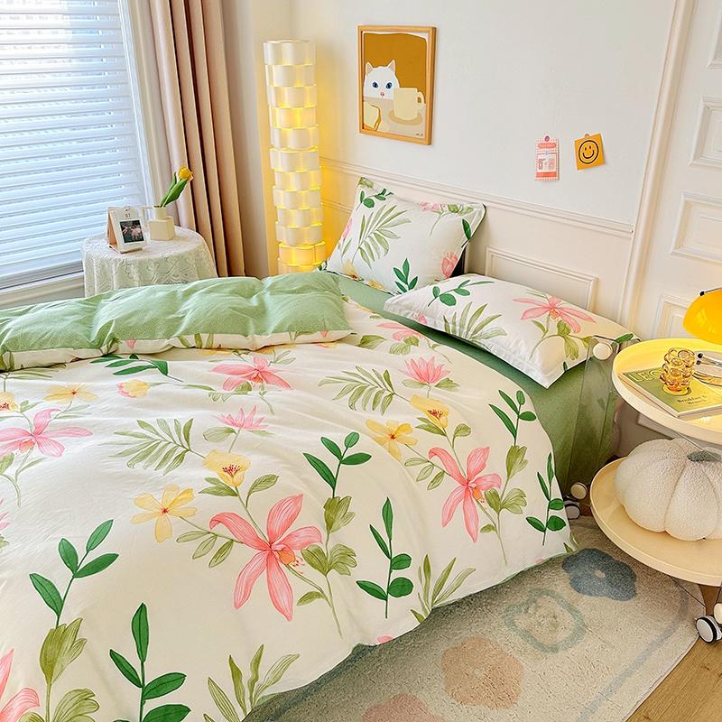 100% Cotton Bedding Set Duvet Cover Set 1 Quilt Cover 2 Pillowcases No Sheet- Ultra Soft Breathable Hypoallergenic