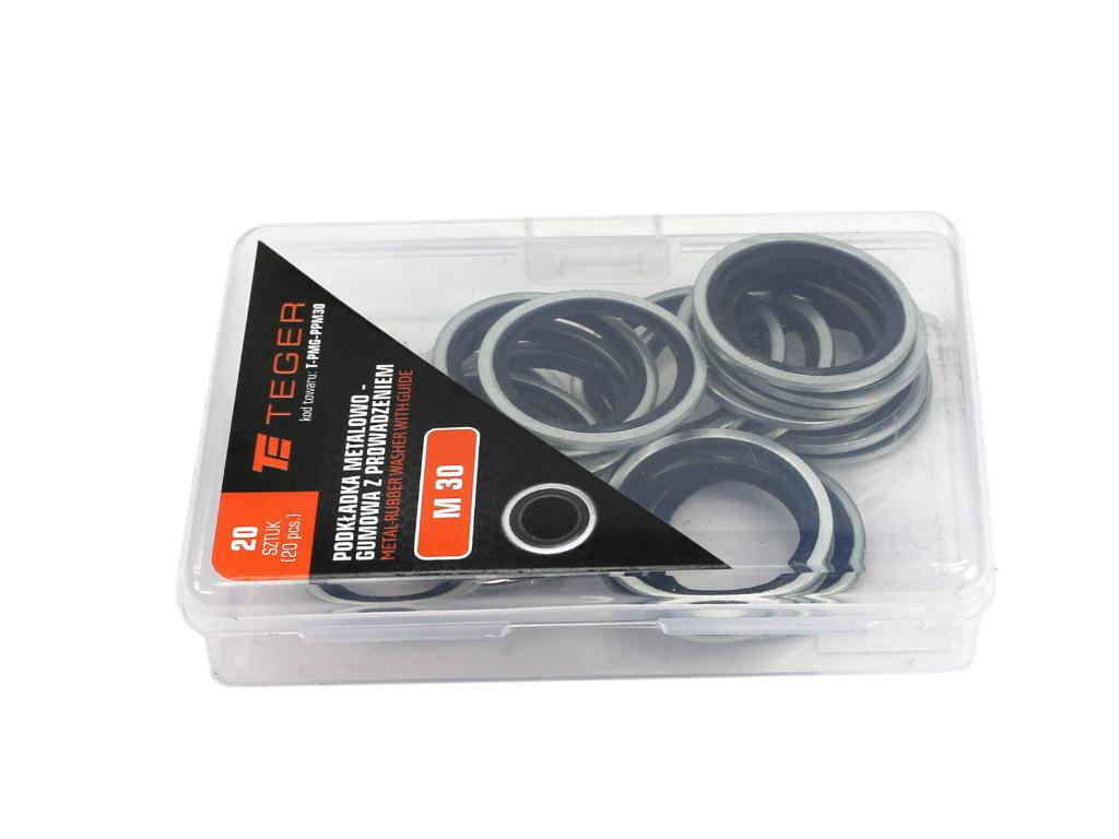 Metal-rubber washer with guide M30 TEGER (sold in packs of 20)