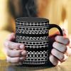 This Hidden Message Coffee Mug  Creative New Ceramic Kitchen Fun Black Coffee Cup