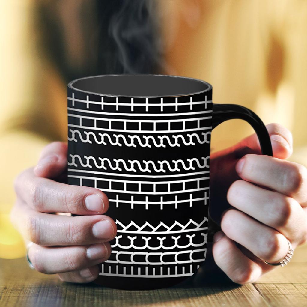 This Hidden Message Coffee Mug Creative New Ceramic Kitchen Fun Black Coffee Cup