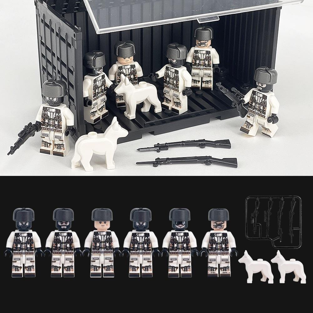 Снежный Призрак Коммандос SWAT Жилет спецназа Шлем Военное оружие SWAT Минифигурки Блоки Сборка Модель Строительные игрушки Совместимый бренд