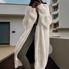 Mid-Length Lazy Style Casual Knit Cardigan Women Spring Autumn Winter Loose Versatile Long Sleeve Sweater Coat