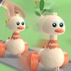 1pc Press and Go Little Duck Car Toy, No Battery Needed, Manual Operation, Animal Theme, Plastic, Multicolor Ideal Christmas or Birthday Gift