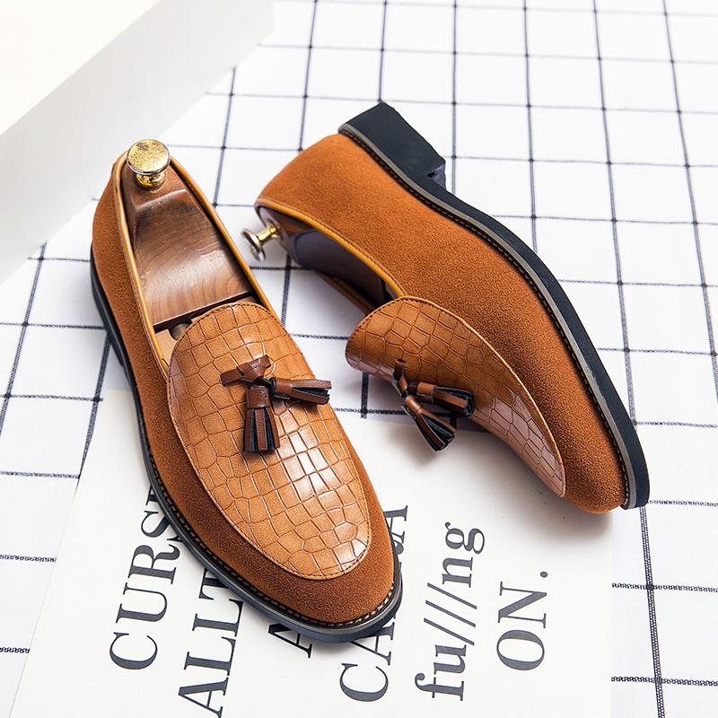 Trend Leather Shoes for Men Business British Style Casual Dress Slip On Man Formal Party Mens Designer All-match Wedding Oxfords