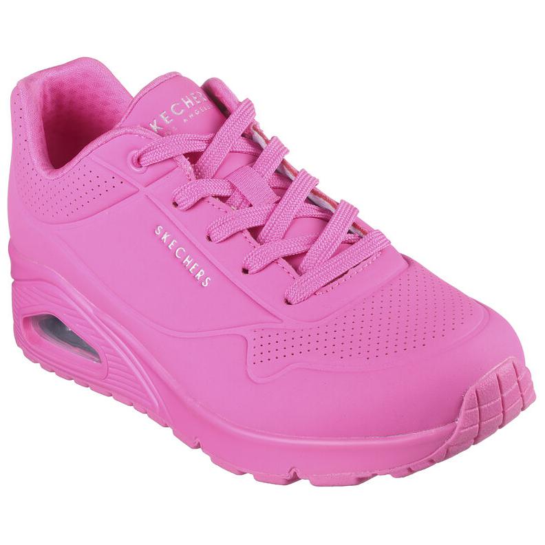 Skechers Uno Stand On Air Мягкие Удобные Низкие Повседневные Кроссовки Женские Розовый 73690-HTPK