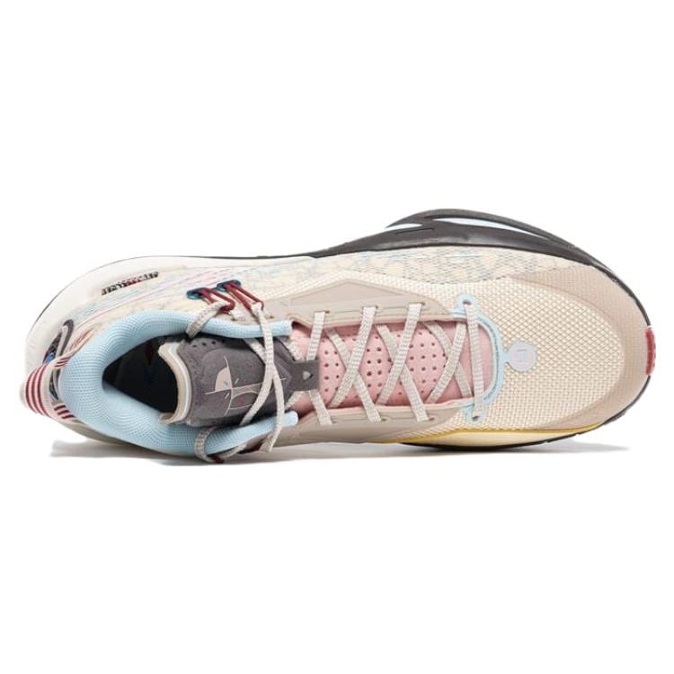 Li Ning Fission 9 Удобные Текстильные, Амортизация TPU, Износостойкие Низкие Баскетбольные Кроссовки Мужские Бежевые ABPU003-3