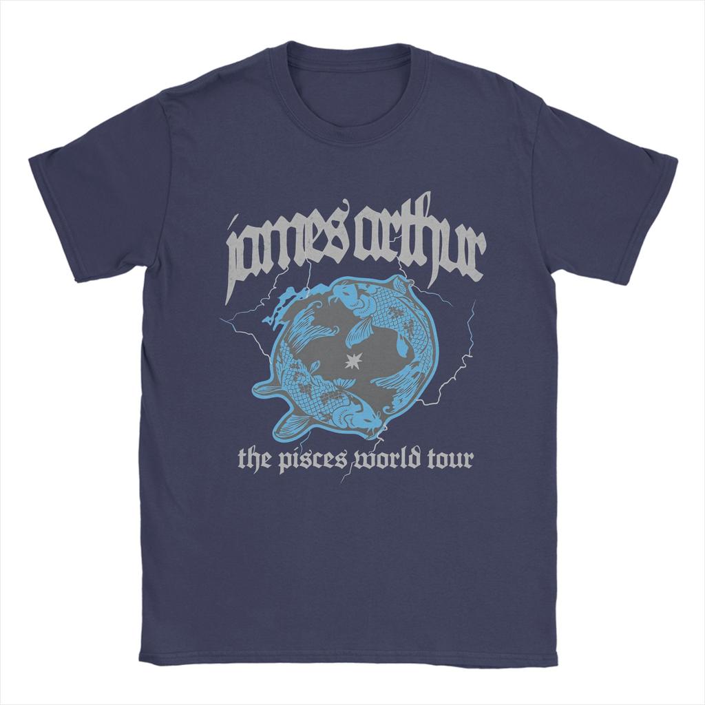 Mens Vintage Pisces James Arthur Pisces World Tour Dublin T Shirt 100 Cotton Clothes Cool Tee Shirt Plus Size TShirts