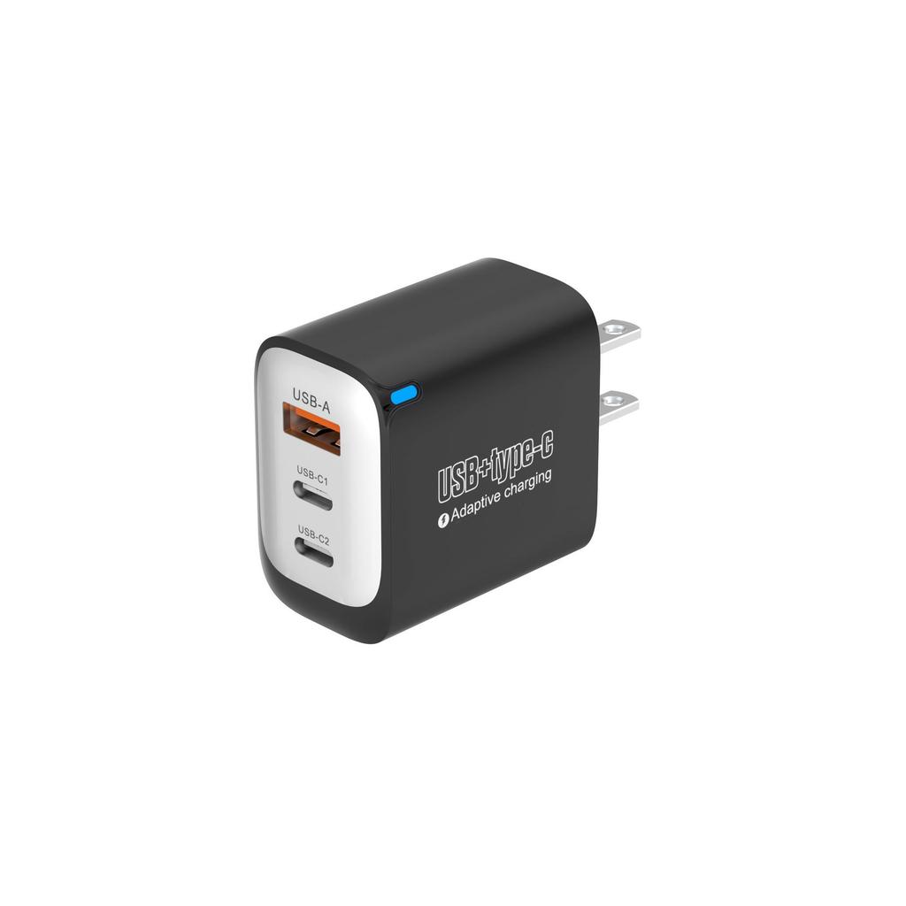 Сертифицированное многопортовое зарядное устройство с 1 портом USB + 2 портами Type-C для мобильных телефонов