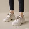 Модные осенние женские новые дышащие белые туфли женские универсальные спортивные туфли для отдыха на толстой подошве простые удобные туфли