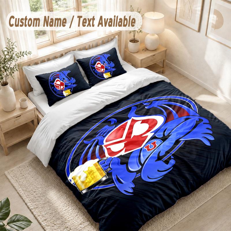 Universidad de Chile Bedding Set, 1 Duvet Cover & 2 Pillowcases Soft Comfortable Bedroom Home Textile Decor