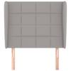 vidaXL Kopfteil mit Ohren Hellgrau 83x23x118/128 cm Stoff