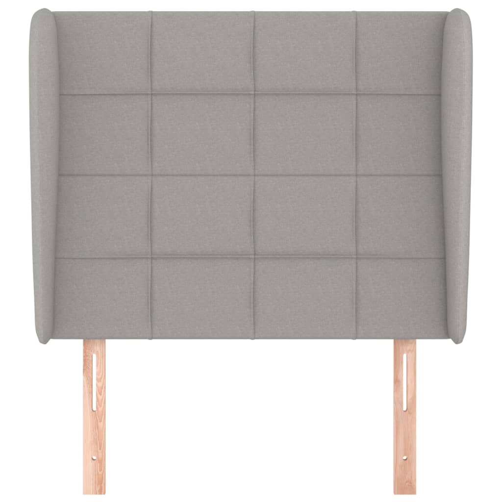 vidaXL Kopfteil mit Ohren Hellgrau 83x23x118/128 cm Stoff