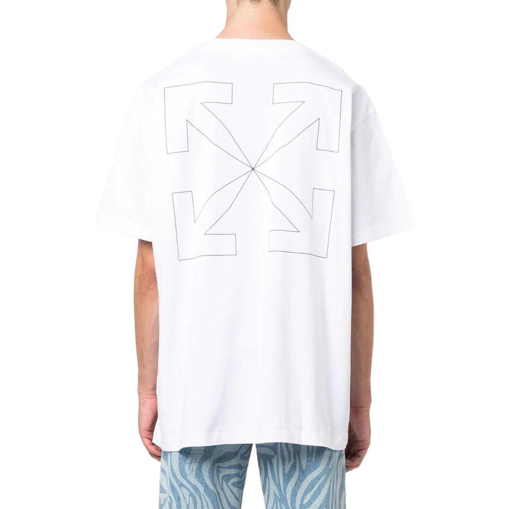 Off-White Футболка с логотипом Arrows Print Tee White для мужчин OMAA038C99JER0080110