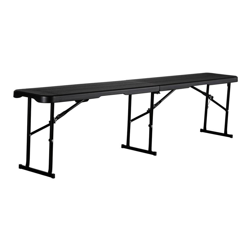 VEVOR Plastic Folding Bench, 6 ft Portable Bench for Outdoor Picnic Party Camping Dining
