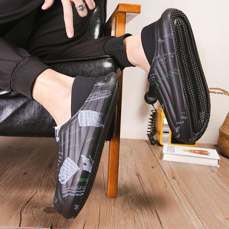 Тапочки для дома Добавить хлопок Мягкая и удобная обувь для мужчин Нескользящая обувь на платформе Домашние тапочки для пар Женская домашняя обувь