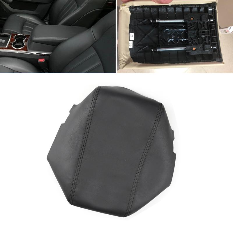 Мягкий кожаный чехол на подлокотник из микрофибры для Chrysler 300 2008 2009 2010, салон автомобиля, центральный контрольный подлокотник, наклейка на коробку