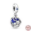 Аутентичное серебро 925 пробы, ювелирное изделие, подарок, четыре листа, Forever Sisters & Friends, двойная подвесная бусина, подходит для оригинального браслета