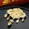 Elegant Crystal Women's Brooch Jewelry Gold Hijab Brooch Flower Bride Wedding Jewelry