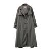 AMERI UNDRESSED Пальто с плиссированной спинкой и многослойное БЕСПЛАТНОЕ серое Тренч на подкладке Женское Б/У